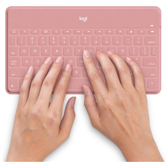 Logitech 920-010041 Keys-To-Go Tastiera Bluetooth QWERTY Italiano per iPhone iPad Apple TV colore Rosa