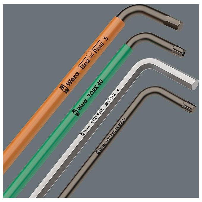 Wera 950-9 Hex-Plus 6 Assortimento di Chiavi a L Metriche BlackLaser 9 Pezzi