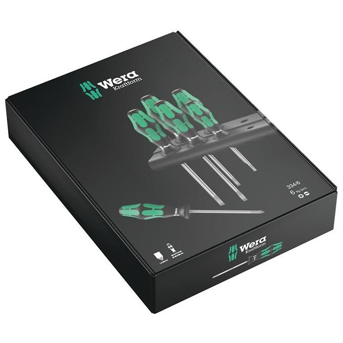 Wera 334-6 Kraftform Plus Lasertip Set di Cacciaviti 6 Pezzi