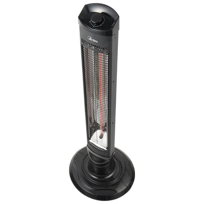 Ardes AR4B03 CAIO Stufa Elettrica a Infrarossi Fibra di Carbonio Oscillante 2 Livelli 1000 W colore Nero