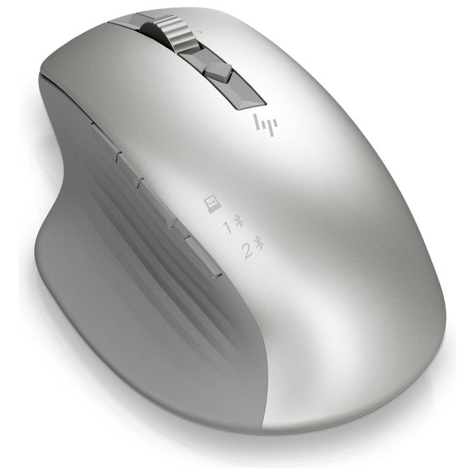 HP 930M Creator Mouse Wireless Bluetooth 5.1 2.4 GHz 7 Pulsanti Programmabili 4000 DPI colore Argento