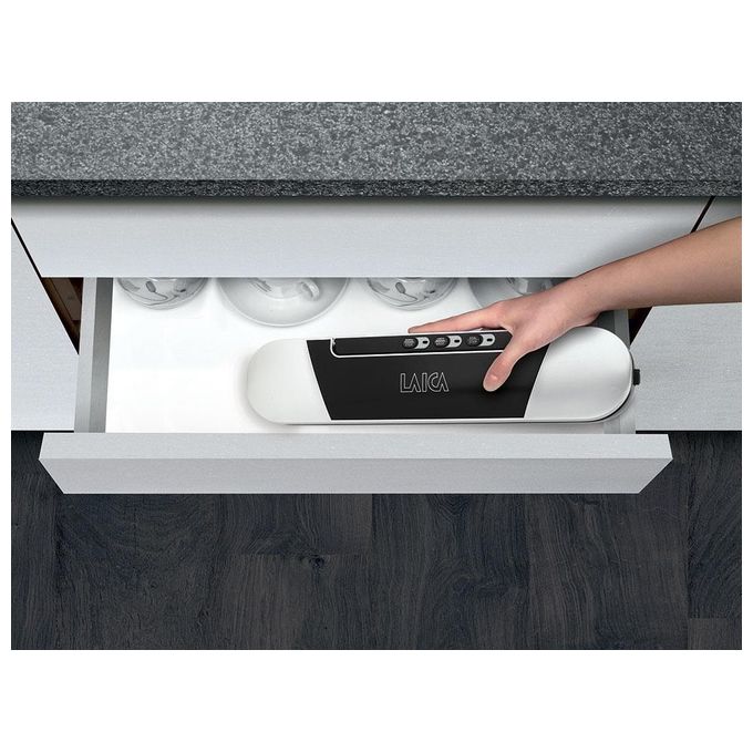 Laica macchina per sottovuoto vt3205 solo sigillatura 600 mbar nero e argento