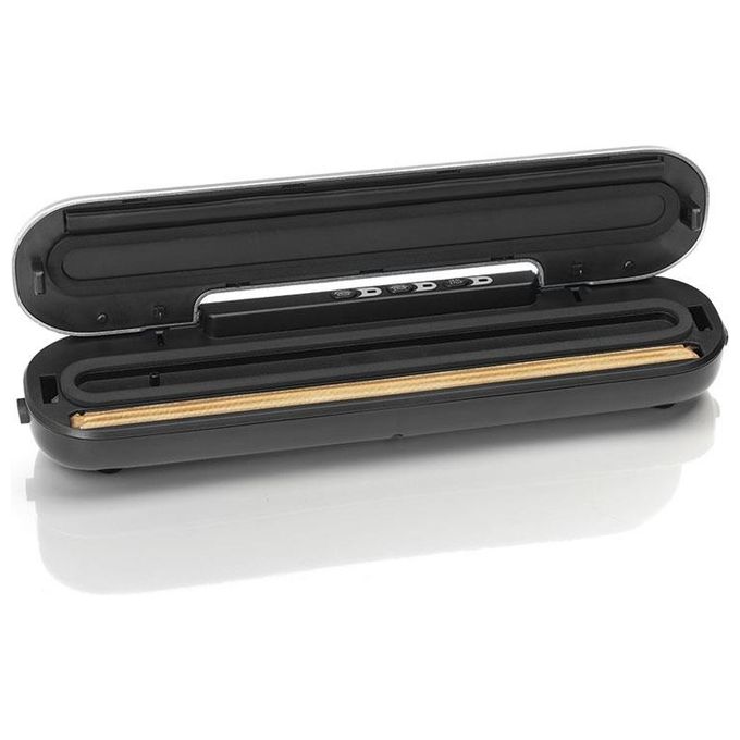 Laica macchina per sottovuoto vt3205 solo sigillatura 600 mbar nero e argento