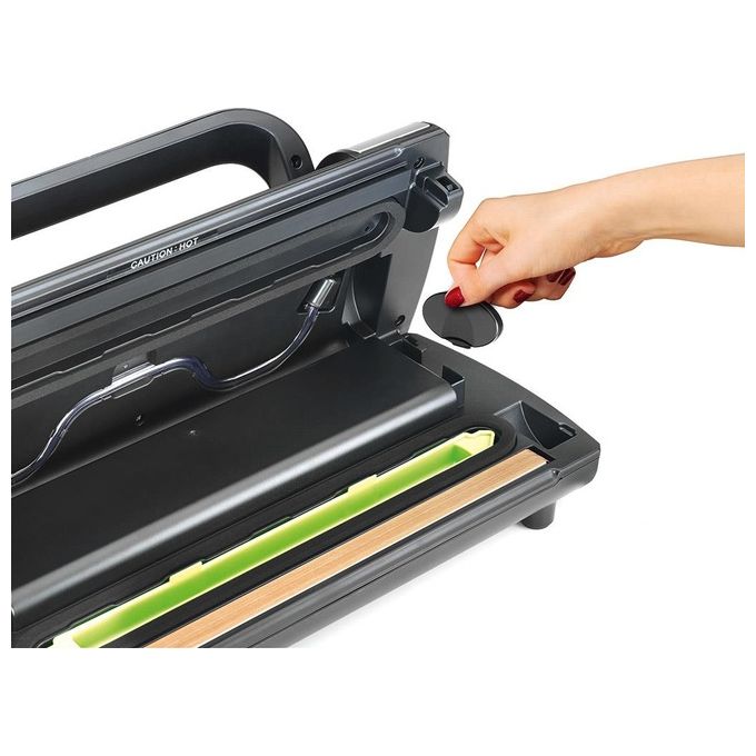 Laica VT3217 Macchina per Sottovuoto 120W 800 mbar Doppia Barra Saldante 30 cm 100 Cicli Automatici colore Nero