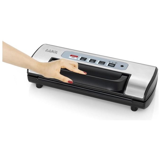 Laica VT3217 Macchina per Sottovuoto 120W 800 mbar Doppia Barra Saldante 30 cm 100 Cicli Automatici colore Nero