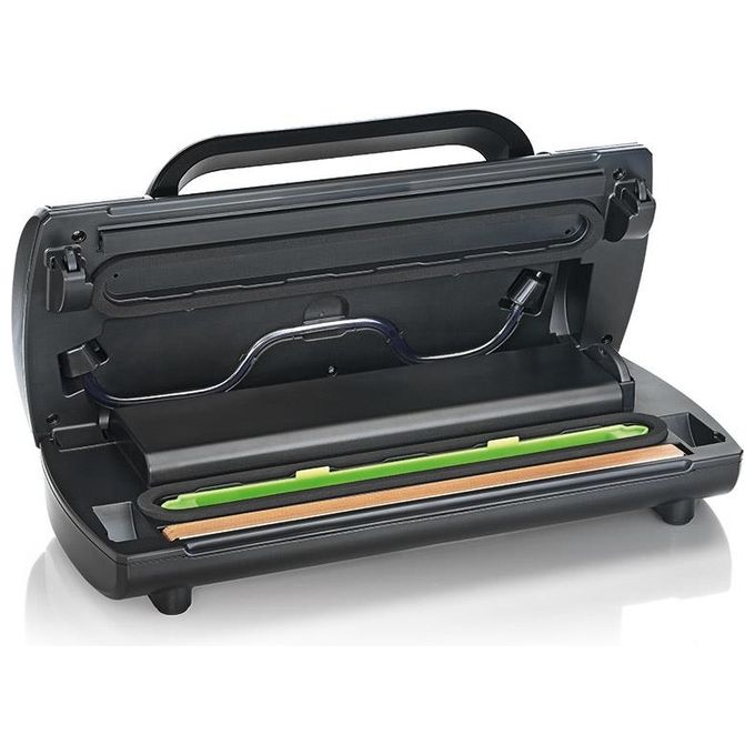 Laica VT3217 Macchina per Sottovuoto 120W 800 mbar Doppia Barra Saldante 30 cm 100 Cicli Automatici colore Nero