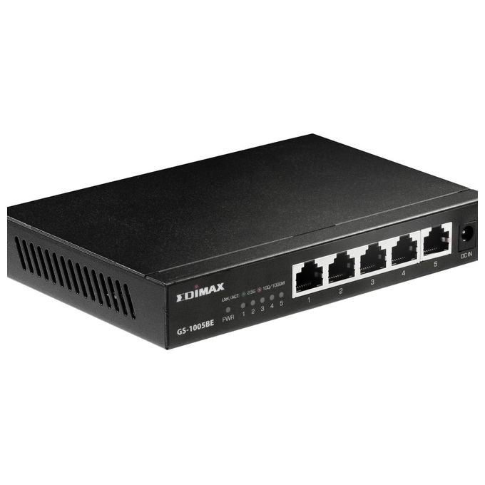 Edimax GS-1005BE Switch di rete non gestito con 5 porte Gigabit Ethernet 2.5 Gbps colore Nero