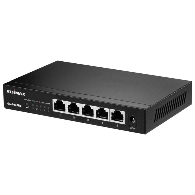 Edimax GS-1005BE Switch di rete non gestito con 5 porte Gigabit Ethernet 2.5 Gbps colore Nero
