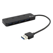 I-Tec U3CHARGEHUB4 Usb 3.0 Metal Hub 4 Porte con Switch Individuale On-Off