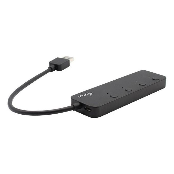 I-Tec U3CHARGEHUB4 Usb 3.0 Metal Hub 4 Porte con Switch Individuale On-Off