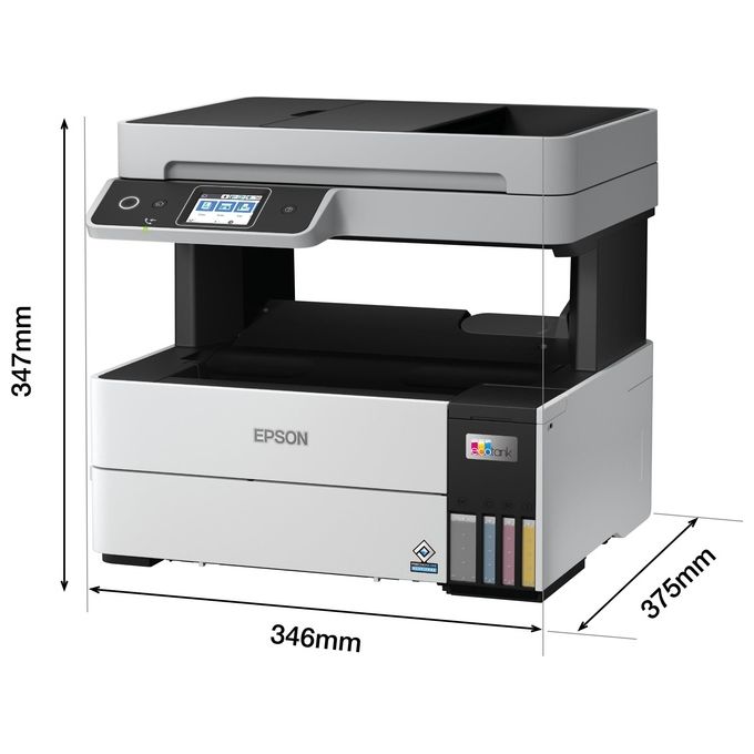 Epson ET-5170 EcoTank Stampante Multifunzione A4 con Serbatoi d'Inchiostro Wi-Fi Ethernet Stampa Fronte Retro Touch Screen 6.1 cm ADF colore Nero