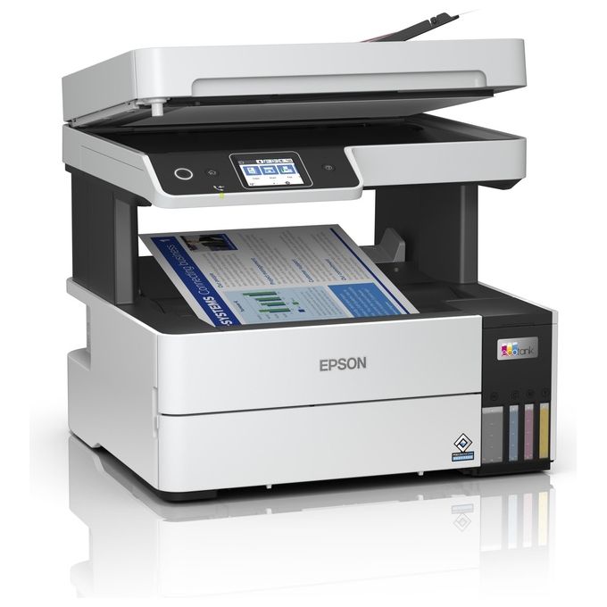 Epson ET-5170 EcoTank Stampante Multifunzione A4 con Serbatoi d'Inchiostro Wi-Fi Ethernet Stampa Fronte Retro Touch Screen 6.1 cm ADF colore Nero