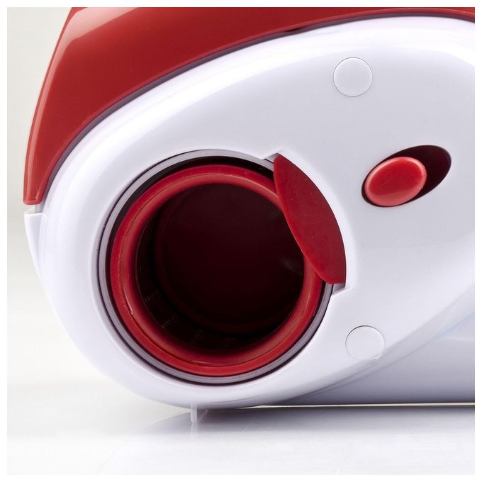 Girmi GT0201 Grattugia Elettrica Ricaricabile 12W 2 Rulli Inox Bianco-Rosso