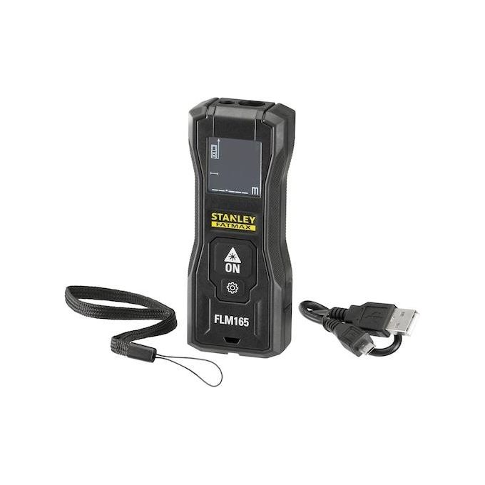Stanley FMHT77165-0 FatMax Misuratore Laser 50 m precisione 1,5 mm batteria Li-Ion ricaricabile USB colore Nero