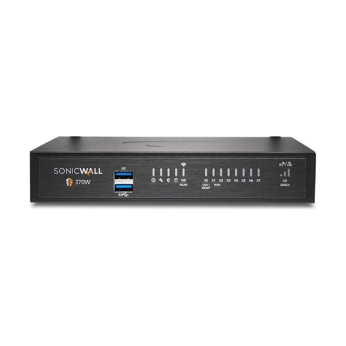 SonicWall TZ370 Firewall Hardware 3 Gbit-s VPN 1,3 Gbit-s IPS 1500 Mbit-s 8 porte LAN DPI DDoS Protection
