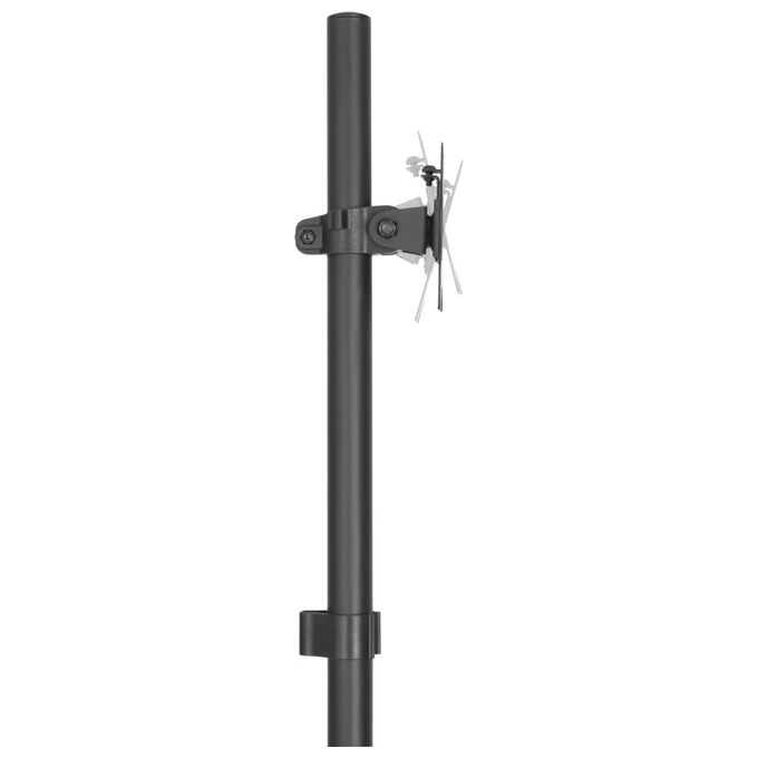 Equip 650171 Workstation Mobile per Monitor 17''-32'' con Vassoio Tastiera e Ruote Bloccabili colore Nero