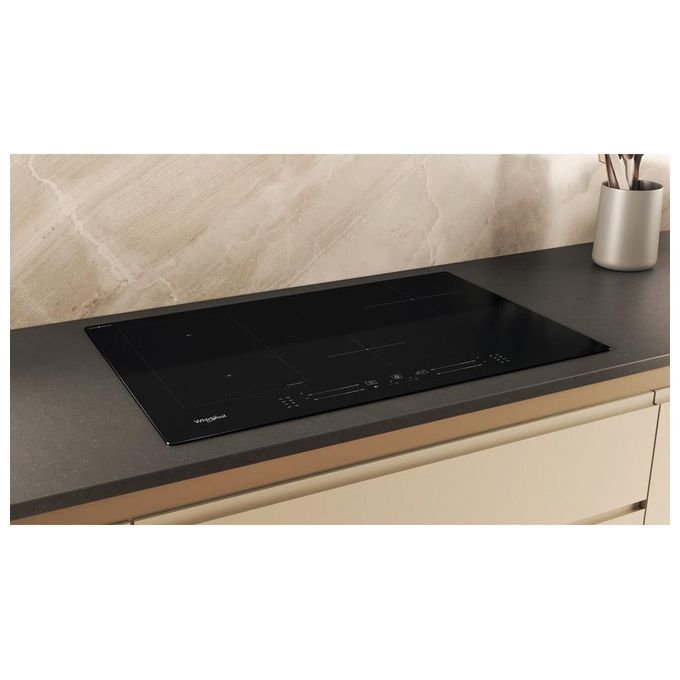 Whirlpool WL S2177 CPNE Piano cottura a induzione 77 cm 4 zone FlexiCook 6° Senso 7200 W colore Nero