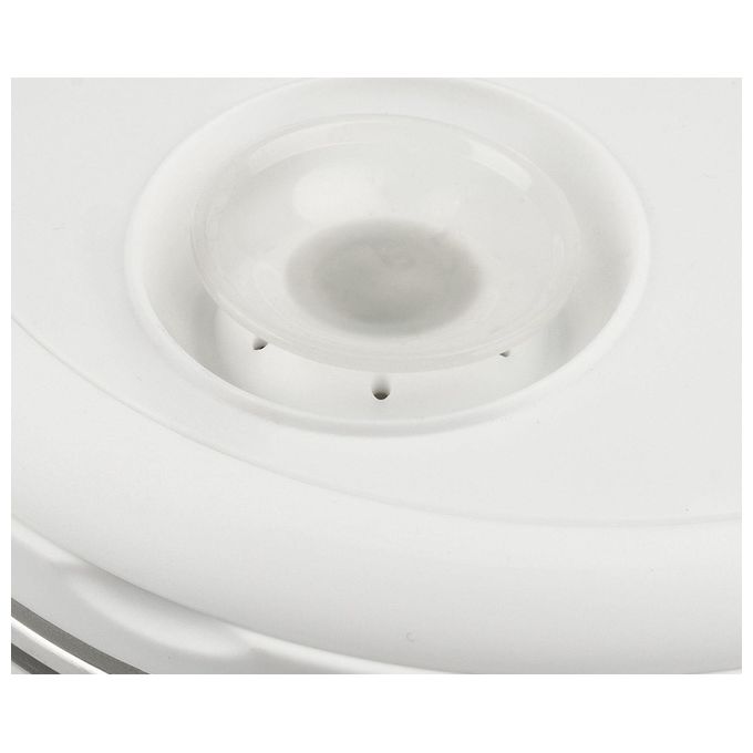 Girmi SC02 - Scaldavivande elettrico 0,7 L, 36 W, Doppio voltaggio 12V-230V, Contenitore in acciaio inox, Maniglia pieghevole, Bianco