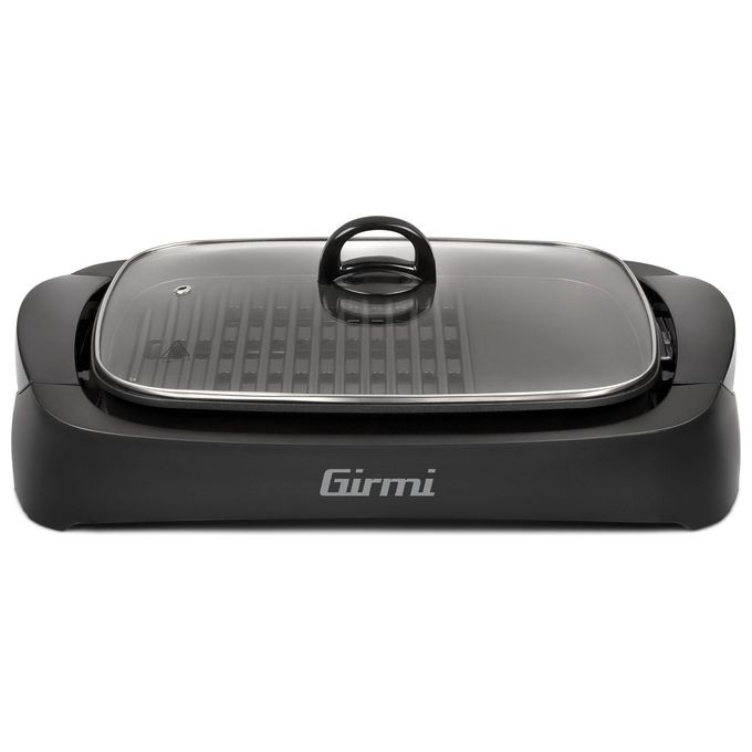 Girmi BQ90 Griglia Barbecue 2200W 40x30cm con Coperchio Vetro e Funzione Smokeless