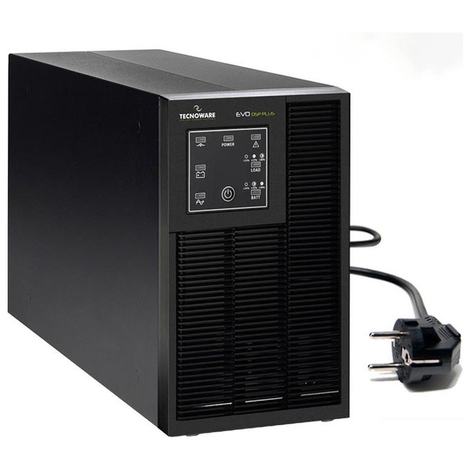 Tecnoware 800 EVO DSP PLUS UPS On-Line 800VA 720W con Bypass Automatico USB RS232 Forma d'Onda Sinusoidale colore Nero