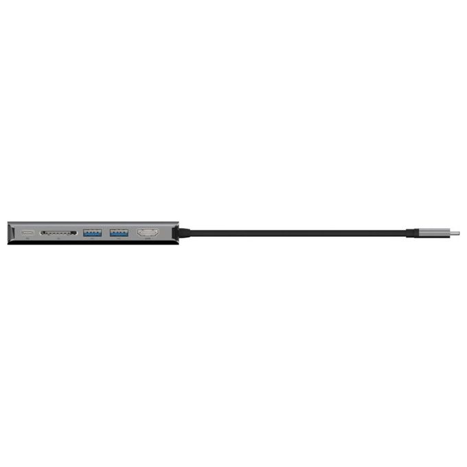 Belkin AVC008BTSGY Hub Multimediale 6 in 1 USB-C con HDMI 4K USB 3.2 Gen 1 Ethernet Gigabit Lettore SD Ricarica Passante 100 W colore Grigio