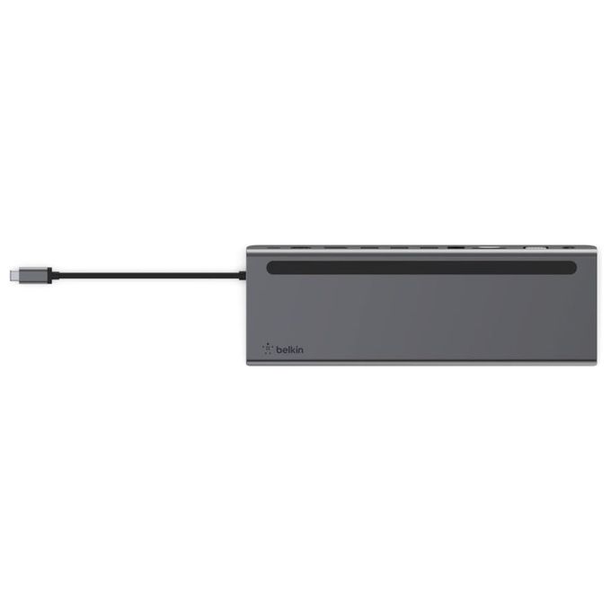 Belkin INC004BTSGY Hub USB-C 11 in 1 Dock Multiporta 100W 4K HDMI DisplayPort VGA Gigabit Ethernet colore Nero Grigio