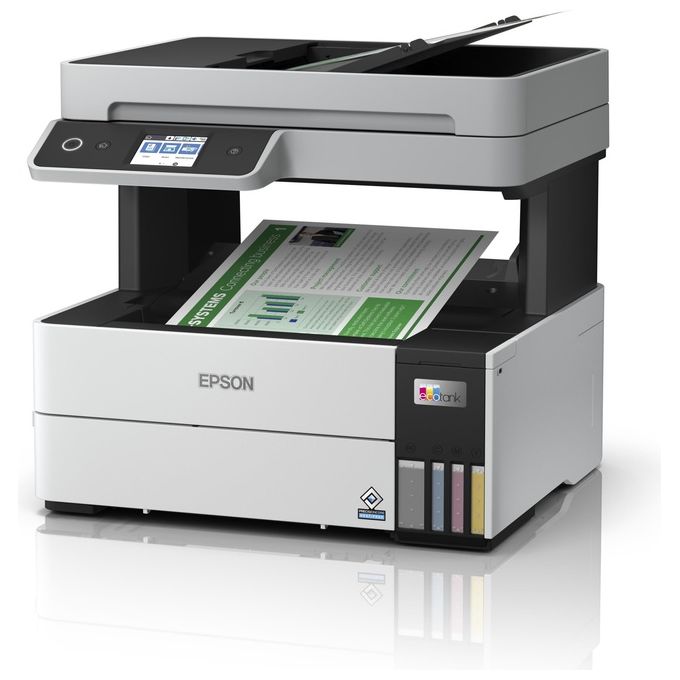 Epson ET-5150 EcoTank Stampante Multifunzione Inkjet A4 3 in 1 Wi-Fi LAN Fronte Retro ADF 35fg 250fg 4800x1200 DPI colore Nero Bianco