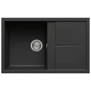 Elleci LGU30040 Unico 300 Lavello Granitek Gocciolatoio reversibile 1 Vasca 79 cm Nero