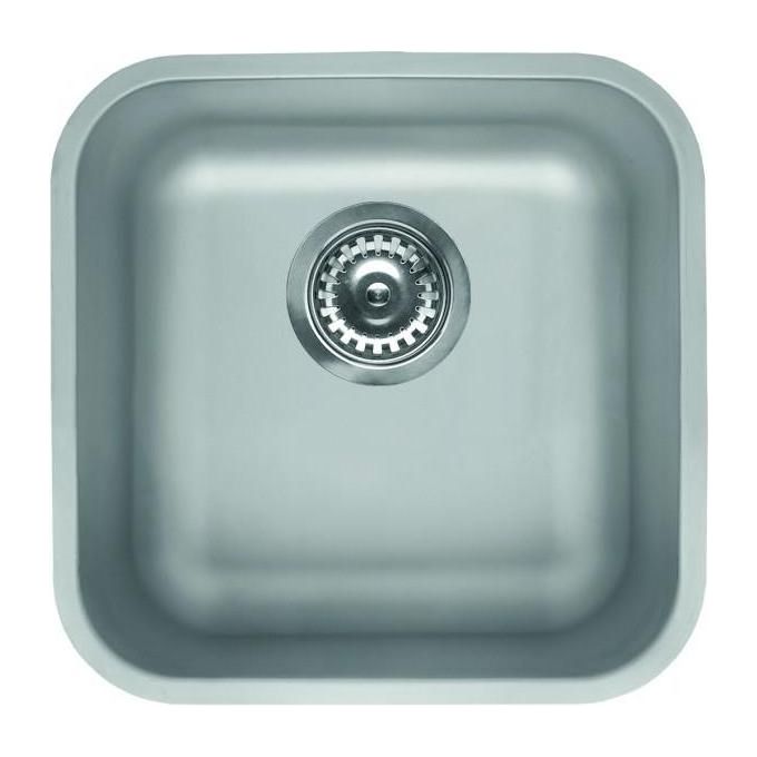 Elleci Space 400 R50 LIC400SACPUN - Lavello da incasso 1 vasca, Acciaio inox satinato, 43,6x43,6 cm, da incasso, Inox satinato