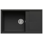 Elleci LGU41040 Unico 410 Lavello Granitek Gocciolatoio reversibile 1 Vasca 86 cm Nero