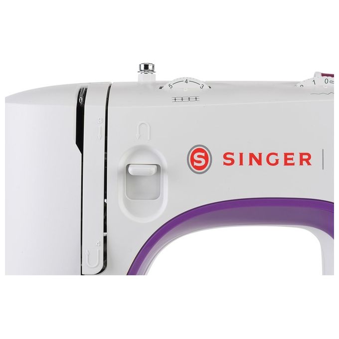 Singer M3505 Macchina da Cucire Semiautomatica Elettromeccanica 32 Punti Asola Automatica Braccio Libero colore Bianco