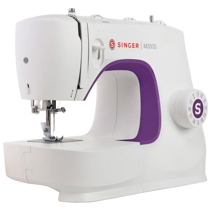 Singer M3505 Macchina da Cucire Semiautomatica Elettromeccanica 32 Punti Asola Automatica Braccio Libero colore Bianco