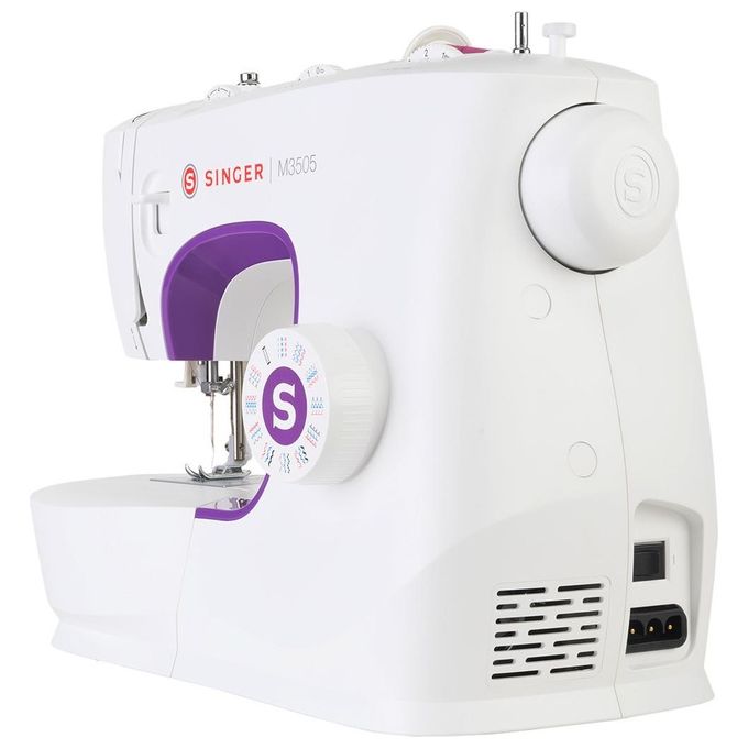 Singer M3505 Macchina da Cucire Semiautomatica Elettromeccanica 32 Punti Asola Automatica Braccio Libero colore Bianco