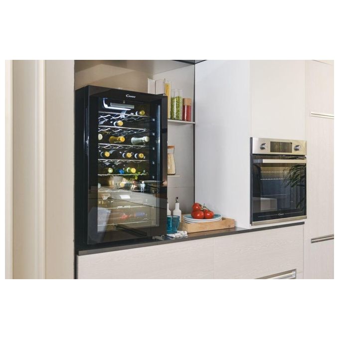 Candy CWC 150 ED-N DiVino Cantinetta Vino con Compressore 41 Bottiglie Classe G 39 dB Libera Installazione (85x49x55 cm) colore Nero
