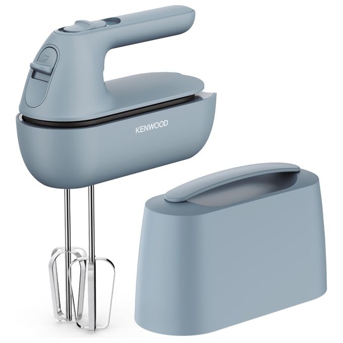Kenwood HMP40.000GY QuickMix Go Sbattitore Elettrico Portatile 350W 5 Velocita' con Custodia Integrata e Fruste in Acciaio Inox colore Storm Blue
