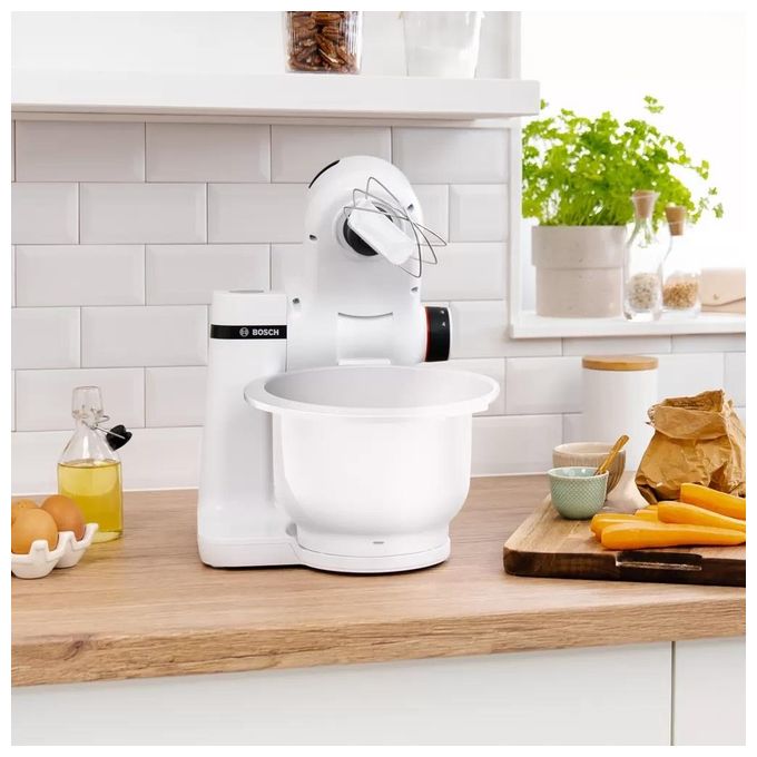 Bosch MUMS2AW00 Serie 2 Robot da Cucina 700W 3.8L 4 Velocita' Movimento Planetario 3D colore Bianco