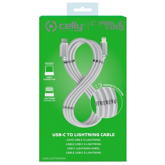 Celly Cavo Lightning da 1mt Bianco