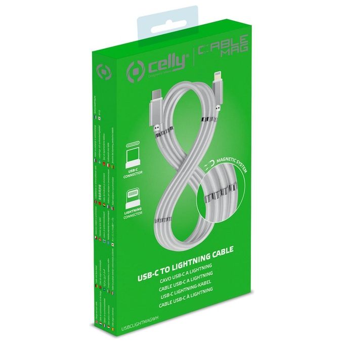 Celly Cavo Lightning da 1mt Bianco