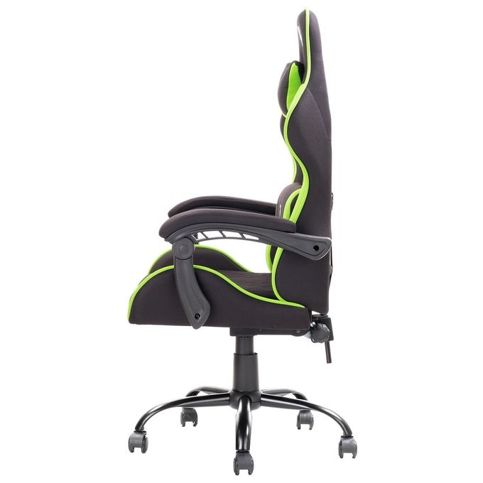 Itek RHOMBUS FF10 Sedia Gaming Tessuto Seduta a Rete Schienale Reclinabile 90-135° Doppio Cuscino 140 Kg colore Nero Verde