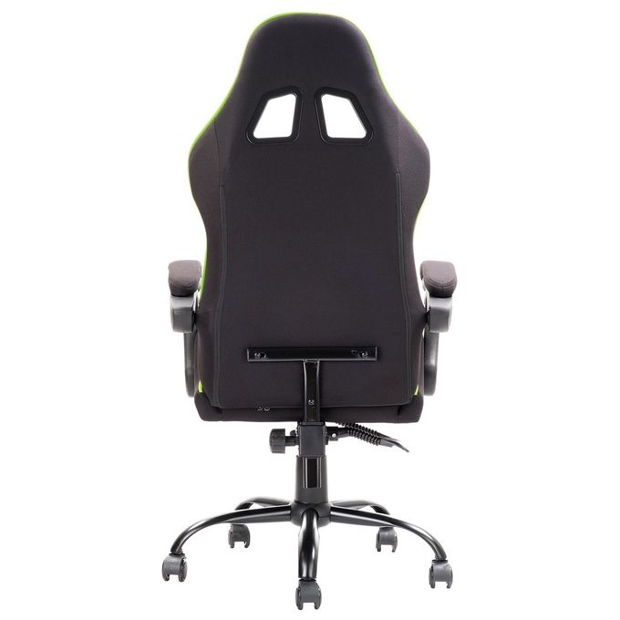 Itek RHOMBUS FF10 Sedia Gaming Tessuto Seduta a Rete Schienale Reclinabile 90-135° Doppio Cuscino 140 Kg colore Nero Verde