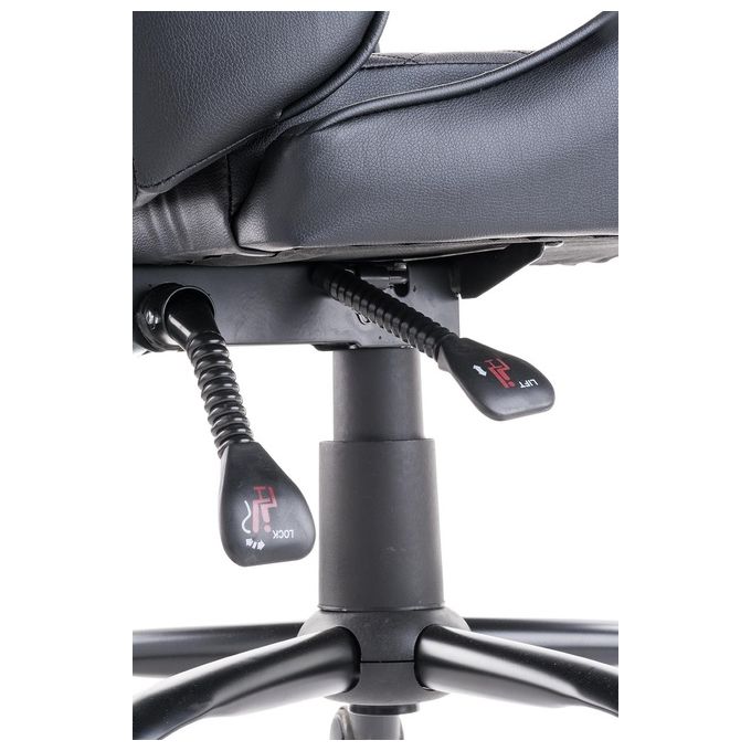 Itek RHOMBUS PF10 Sedia Gaming Ergonomica PVC Doppio Cuscino Schienale Reclinabile 90-135° Portata 140 Kg colore Nero