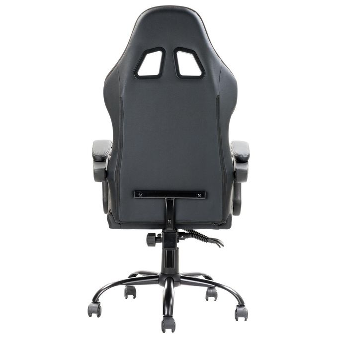 Itek RHOMBUS PF10 Sedia Gaming Ergonomica PVC Doppio Cuscino Schienale Reclinabile 90-135° Portata 140 Kg colore Nero