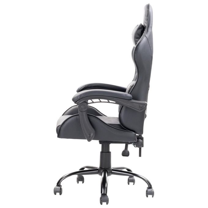 Itek RHOMBUS PF10 Sedia Gaming Ergonomica PVC Doppio Cuscino Schienale Reclinabile 90-135° Portata 140 Kg colore Nero