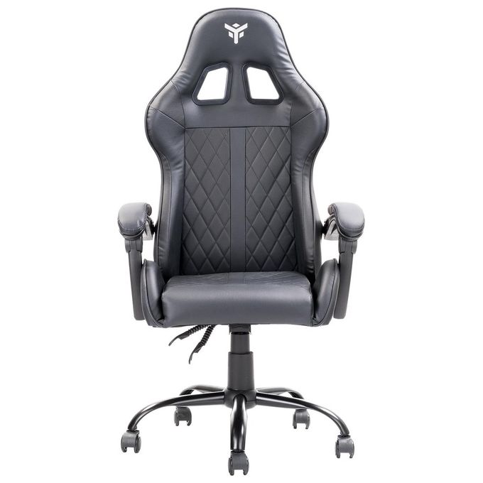 Itek RHOMBUS PF10 Sedia Gaming Ergonomica PVC Doppio Cuscino Schienale Reclinabile 90-135° Portata 140 Kg colore Nero