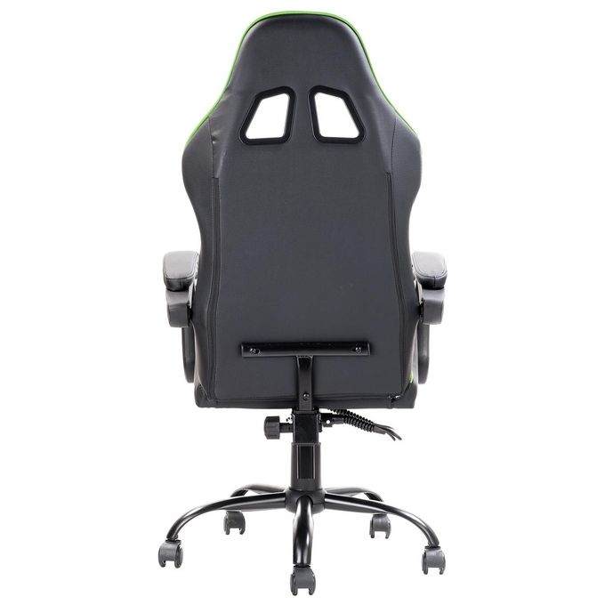 Itek ITCGPF10BG RHOMBUS PF10 Sedia Gaming Ergonomica PVC Doppio Cuscino Schienale Reclinabile 135° 140 Kg colore Nero Verde