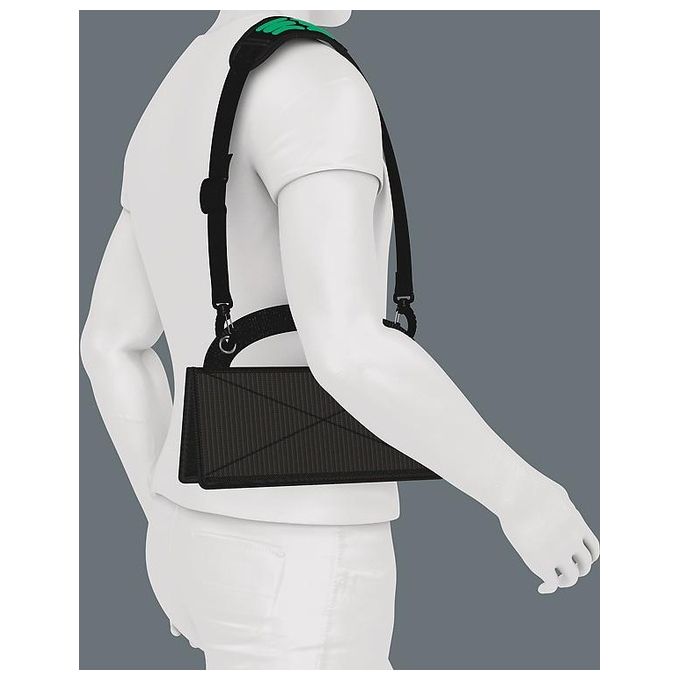 Wera 05004350001 2go Portautensili Super Leggero con Tracolla Regolabile e Sistema di Chiusura a Strappo colore Nero