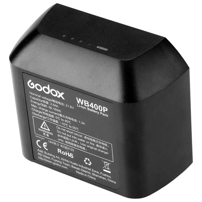 Godox WB400P Batteria di ricambio per Flash AD400 Pro 21.6V 2600mAh 56.16Wh