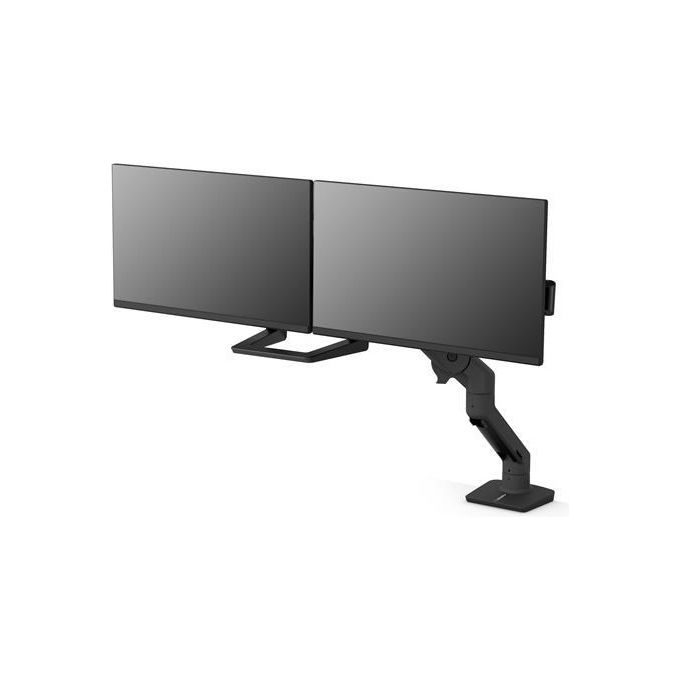 ERGOTRON 45-476-224 HX Braccio per Doppio Monitor da Scrivania fino a 32'' 2 Display VESA 75x75 100x100 mm Regolabile Altezza 29.2 cm Rotazione 360° Inclinazione ±75° colore Nero