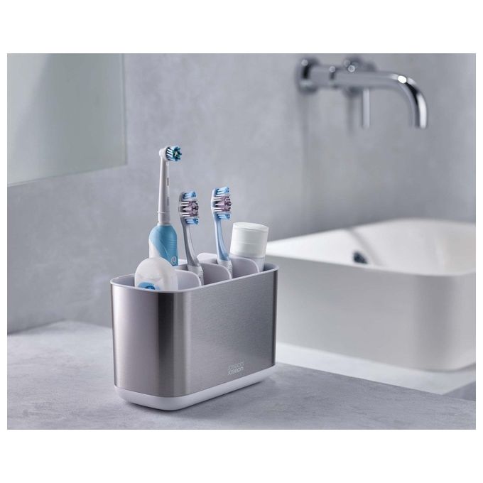 Joseph Joseph EasyStore Porta Spazzolino da Denti Grande Grigio