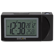 Explore Scientific RDP1002 Orologio a Proiezione Radiocontrollato Doppio Allarme Snooze Dual Time Porta USB colore Nero